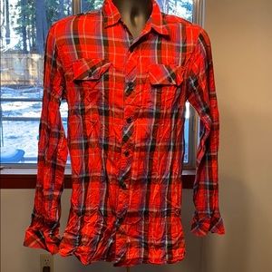 Element plaid long sleeve large